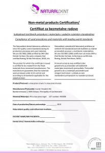 Certifikat za bezmetalne radove - emax-1